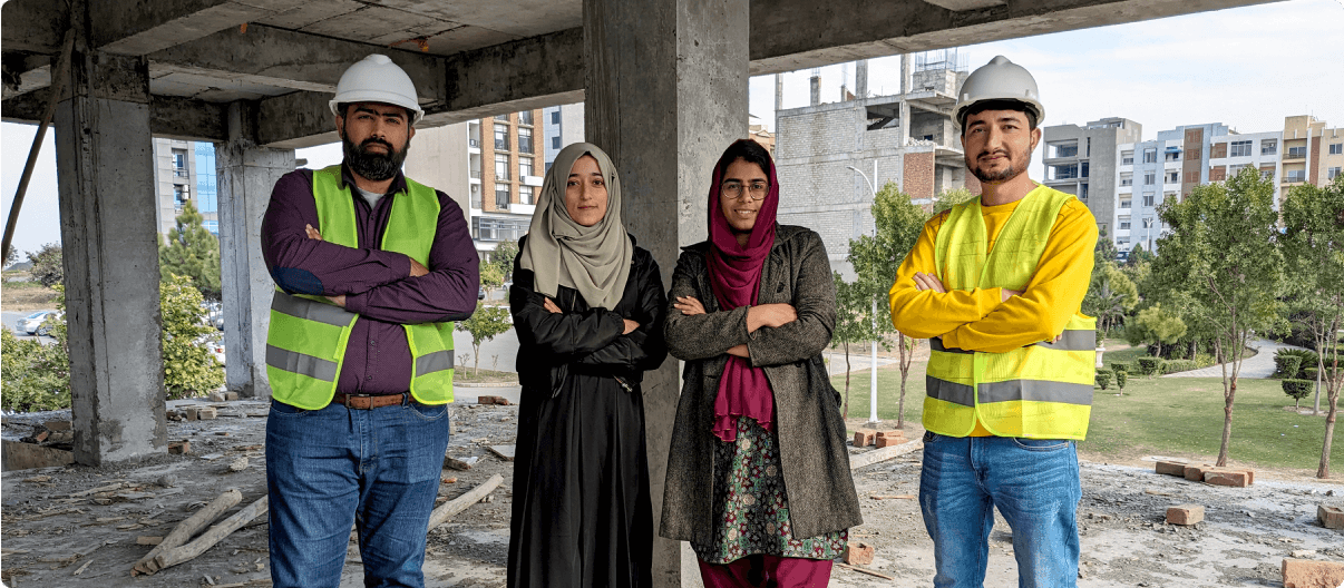 LantroTech engineers on a construction building site